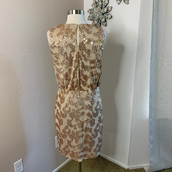 David Meister Gold Sequins Dress Size 6 - Picture 6 of 16